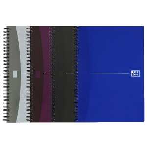 Oxford Office Spiralbuch "Essentials", B5, 90 Blatt, liniert, 4 Farben