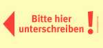 Haftnotizen "Bitte hier unterschreiben" - 75 x 35 mm, 5x 100 Blatt