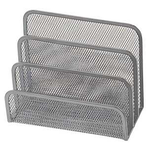Q-Connect Briefständer Metalldraht mit 3 Fächern - silber