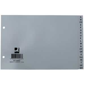 Q-Connect Register - A - Z, PP, A5 quer, 20 Blatt, grau