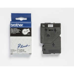 Brother Schriftbandkassette P-touch 9 mm x 7,7 m (B x L) weiß schwarz