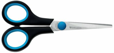 Bastelschere 13cm spitz links schwarz/bl WESTCOTT E-30252 00