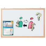 Schreibtafel 60x80 cm weiß FRANKEN CC-MM6080 E Holzrahmen