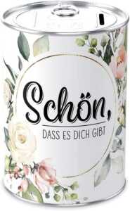 Spardose Schön, das es dich gibt FÜR DICH 155661 12x9cm Blech