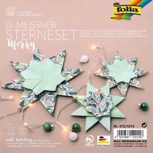 Faltblatt Stern 36BL sortiert FOLIA 472/1015 Merry 80g