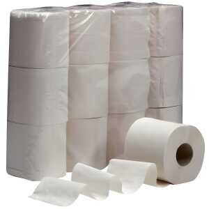 Toilettenpapier - 2-lagig, naturweiß, 64 Rollen à 250 Blatt