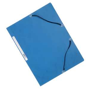 Q-Connect Eckspanner - Karton A4 mit Gummizug blau