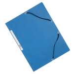 Q-Connect Eckspanner - Karton A4 mit Gummizug blau