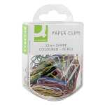 Q-Connect Büroklammern - 32 mm glatt, farbig sortiert, 75 Stück