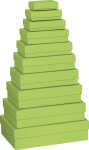 Geschenkkarton uni hellgrün 53 7828 46 10tlg flach