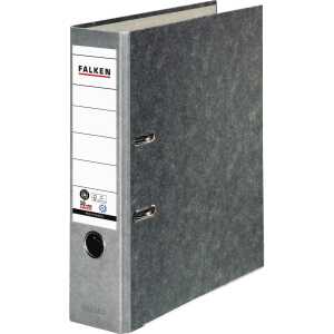 Falken FALKEN Recycling-Wolkenmarmor-Ordner A4, grauer Rücken 80mm