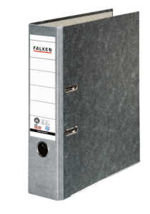Falken Recycling-Wolkenmarmor-Ordner A4, grauer Rücken 80mm