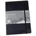 DONAU Notizbuch - A5, kariert, 192 Seiten, schwarz