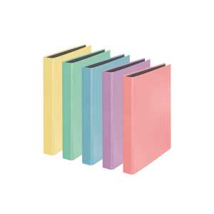 Ringbuch A4, PastellColor, 2-Ring Füllhöhe 25mm, 40mm Rücken, sortiert