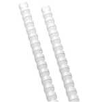 Q-Connect Plastik-Binderücken, 12 mm, für 95 Blatt, weiß, 100 Stück