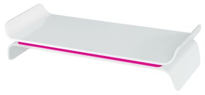 LEITZ 6504 Monitorständer Ergo WOW - zwei Höhen weiß/pink