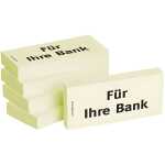 BIZSTIX Haftnotizen "Für Ihre Bank" - 75 x 35 mm, 5x 100 Blatt