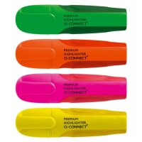 Q-Connect Textmarker Premium - ca. 2 - 5 mm, 4-er Pack