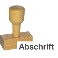 Vorgangsstempel - Abschrift