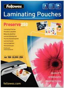 Fellowes Laminierfolie Preserve - A4, glänzend, 250 mym, 100 Stück