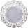 DEMMLER Spitzenpapier Rose silber36cm 4St rund