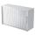 Hammerbacher Rollladenschrank - 2OH, 120 cm, Relinggriff, Weiß/Silber