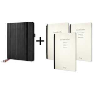 Business Organiser Set Conceptum flex liniert A4 - schwarz - Hardcover