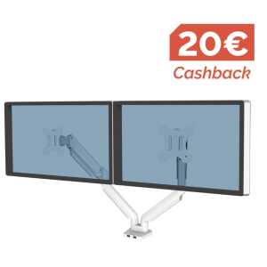 Fellowes Platinum Series Doppelmonitorarm weiss