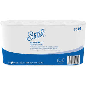 Scott® Toilettenpapier ESSENTIALT 2-lagig weiß 350 Bl./Rl. 8 Rl./Pack.