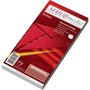 Briefumschläge DIN lang ohne Fenster, haftklebend, 80 g/qm, 25 Stück
