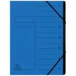 Exacompta EXACOMPTA Ordnungsmappe - 7 Fächer, A4, Karton, blau