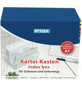 Karteikasten Plastik transp.A7 49971 Reg+100Kart 12x9,5x7cm