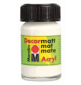 Decormatt Acryl weiß MARABU 1401 39 070 15ml Glas