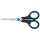 Schere Easy Grip, rostfrei, gerade, symmetrisch, blau/schwarz, 13 cm