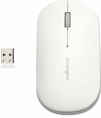 Kensington Maus SureTrack™ Wireless mit Bluetooth & Nano-USB-Empfänger weiß/silber