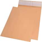 Faltentaschen E4 ohne Fenster, 40 mm-Falte, 140 g/qm, braun, 100 Stück