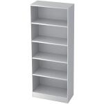 Hammerbacher Regal - breit, 5OH, 80 cm breit, Sockelblende, Weiß