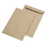 Versandtaschen B4, ohne Fenster, gummiert, 110 g/qm, braun 250 Stück