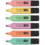 Textmarker 6ST pastell sortiert Q-CONNECT KF17963 1,5-2mm