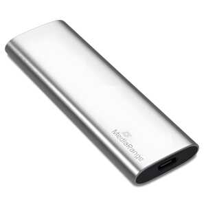 MEDIARANGE externes USB Type-C Laufwerk SSD - 120 GB, silber
