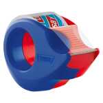 tesa Handabroller Mini - 10 m : 19 mm, rot-blau