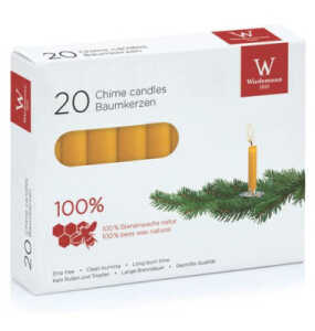 Christbaumkerze 20ST natur 112007.002 100% Bienenwachs