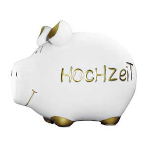 Spardose Schwein klein weiß KCG 100637 Hochzeit