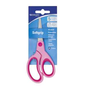 Bastelschere 13cm spitz pink WESTCOTT E-2158200 / E-2058200 Softgrip
