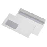 Briefumschläge DIN lang mit Fenster, haftklebend, 80 g/qm, 1.000 Stück
