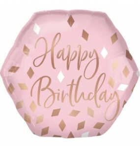 Folienballon SuperShape Blush 4211501 Happy Birthday