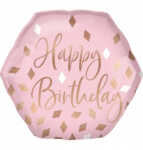 Folienballon SuperShape Blush 4211501 Happy Birthday