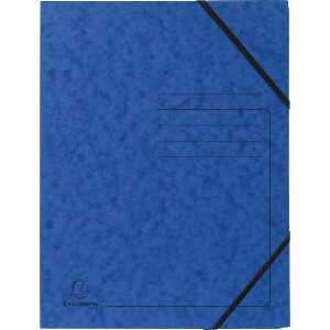 Exacompta EXACOMPTA Sammelmappe - A4, 355 g/qm, Gummizug, blau