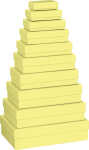Geschenkkarton uni gelb 53 7855 10 10tlg flach