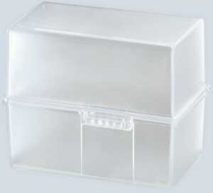 Karteibox A5 quer für 500 Karten klar transluzent 228 x 102 x 171 mm